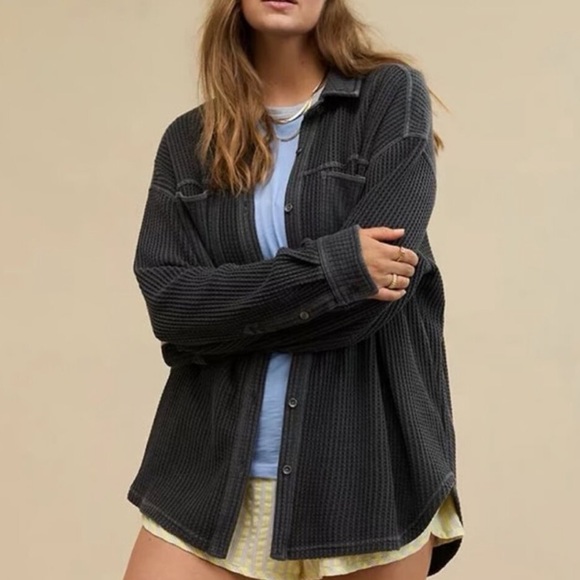 aerie Tops - Aerie Anytime Fave Waffle Shirt